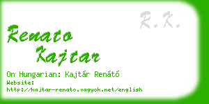 renato kajtar business card