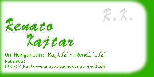 renato kajtar business card